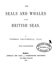 Cover of: The seals and whales of the British seas