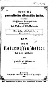 Cover of: Sammlung gemeinverständlicher wissenschaftlicher Vorträge by Rudolf Ludwig Karl Virchow