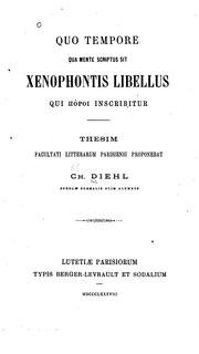 Cover of: Quo tempore qua mente scriptus sit Xenophontis libellus qui Poroi inscribitur