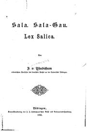 Cover of: Sala. Sala-GAU. Lex Salica