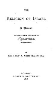 Cover of: The Religion of Israel: A Manual