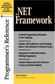 Cover of: .NET framework programmer's reference