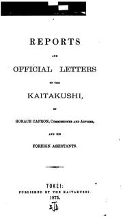 Cover of: Reports and Official Letters to the Kaitakushi