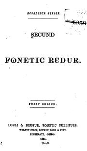 Cover of: Secund Fönetic Redur by Elias Longley