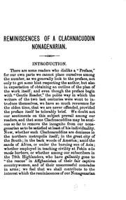Cover of: Reminiscences of a Clachnacuddin Nonagenarian by John Maclean