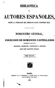 Cover of: Romancero General, ó coleccion de Romances Castellanos anteriores al siglo XVIII, recogidos ...