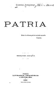 Cover of: Pátria ...