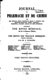 Journal de pharmacie et de chimie by Société de pharmacie de Paris