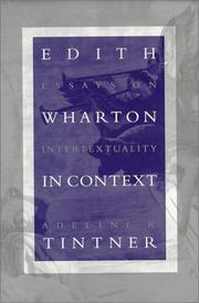 Cover of: Edith Wharton in context | Adeline R. Tintner