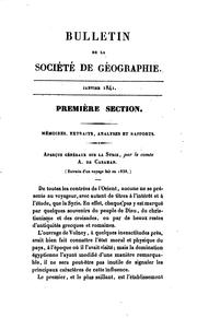 Cover of: Bulletin de la Société de géographie