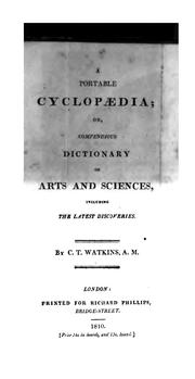 Cover of: A portable cyclopædia; or, Compendious dictionary of arts and sciences by 
