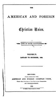 Cover of: The Christian World: The Magazine of the American and Foreign Christian Union.