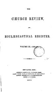 Cover of: THE CHURCH REVIEW AND ECCLESIATICAL REGISTER | 