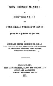 Cover of: New French manual of conversation and commercial correspondence