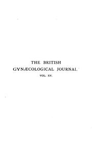Cover of: The British Gynaecological Journal | 
