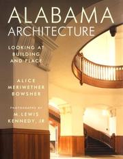 Cover of: Alabama Architecture by Alice Bowsher