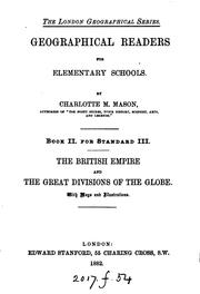 Cover of: Geographical readers for elementary schools by 