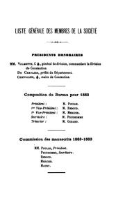 Recueil des notices et mémoires de la Société archéologique de la province ... by Société archéologique de la province de Constantine