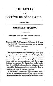 Cover of: Bulletin de la Société de géographie