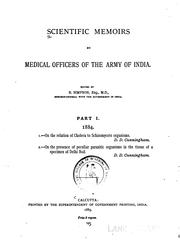 Cover of: Scientific memoirs by officers of the Medical and Sanitary Departments of the Government of ... by 