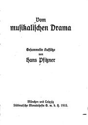 Cover of: Vom musikalischen Drama: Gesammelte Aufsätze