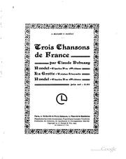 Cover of: Trois chansons de France