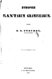 Cover of: Synopsis plantarum glumacearum