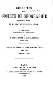 Cover of: Bulletin de la Société de géographie