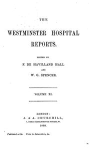 Cover of: The Westminster Hospital Reports