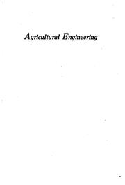 Cover of: Agricultural Engineering: A Text Book for Students of Secondary Schools of Agriculture, Colleges ...