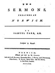 Cover of: Two Sermons, Preached at Norwich