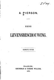 Cover of: Eene levensbeschouwing