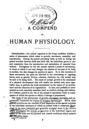 Cover of: A Compend of Human Physiology by 