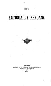 Cover of: Una antigualla peruana