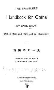 Cover of: The Travelers' Handbook for China