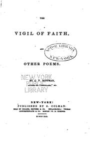 Cover of: The Vigil of Faith: And Other Poems | Charles Fenno Hoffman