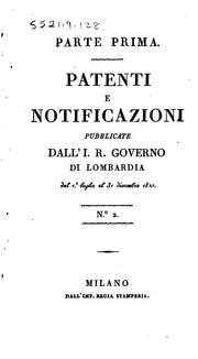 Cover of: Raccolta degli atti dei governi di Milano e di Venezia e delle disposizioni generali emanate ...