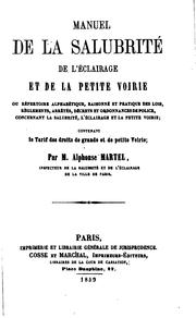 Manuel de la salubrité, de l'éclairage et de la petite voirie: ou, Repertoire alphabétique ... by Alphonse Martel