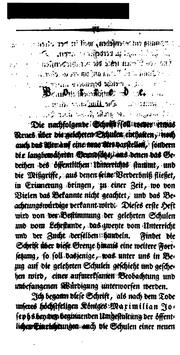 Cover of: Ueber Gelehrte Schulen: Mit besonderer Rucksicht auf Bayern by Friedrich Wilhelm von Thiersch