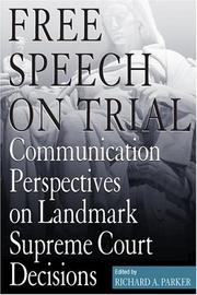Cover of: Free Speech on Trial by Richard Parker - undifferentiated
