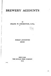 Brewery Accounts by Frank Weldon Thornton