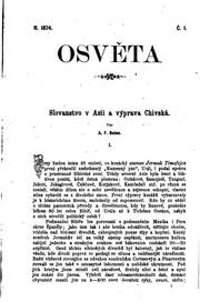Cover of: Osvěta by 