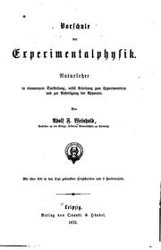 Cover of: Vorschule der Experimentalphysik: Naturlehre in elementarer Darstellung ...