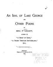 Cover of: An Idyll of Lake George ...