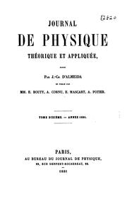 Cover of: Journal de physique théorique et appliquée