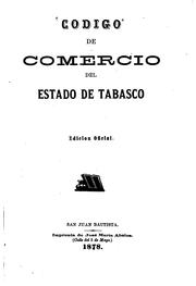 Cover of: Código de Comercio del Estado de Tabasco
