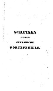 Cover of: Schetsen uit myne Javaansche portefeuille