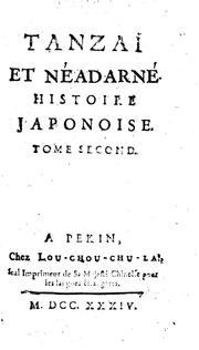 Cover of: Tanzaï et Néadarné, histoire japonoise