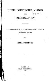 Cover of: Ueber Poetische Vision und Imagination