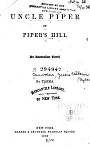 Cover of: Uncle Piper of Piper's Hill: An Australian Novel
